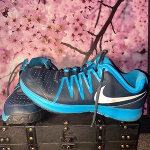 Nike Vapor Court White Blue Running Shoes Sz 12